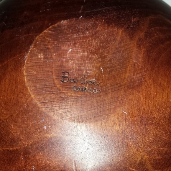 Vintage Baribocraft Canada Wood Bowl With Handle - Picture 6 of 9